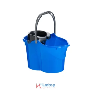 SEAU AVEC ESSOREUSE OVALE BLEU 15 L